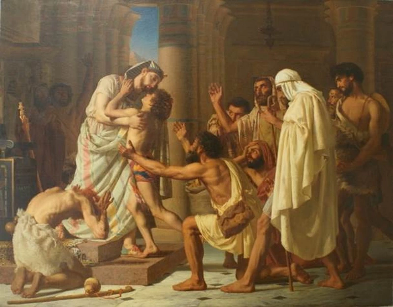 Marie - François Firmin, Girard, Giuseppe viene riconosciuto dai suoi fratelli, 1863, Pont, de, Vaux, Museo di Chintreuil